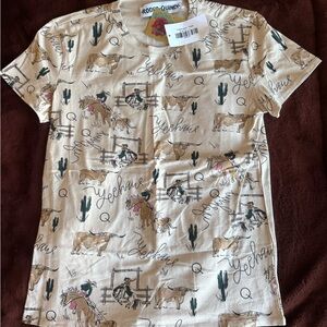 Rodeo Quincy Women's Yeehaw Print Tee - Cream